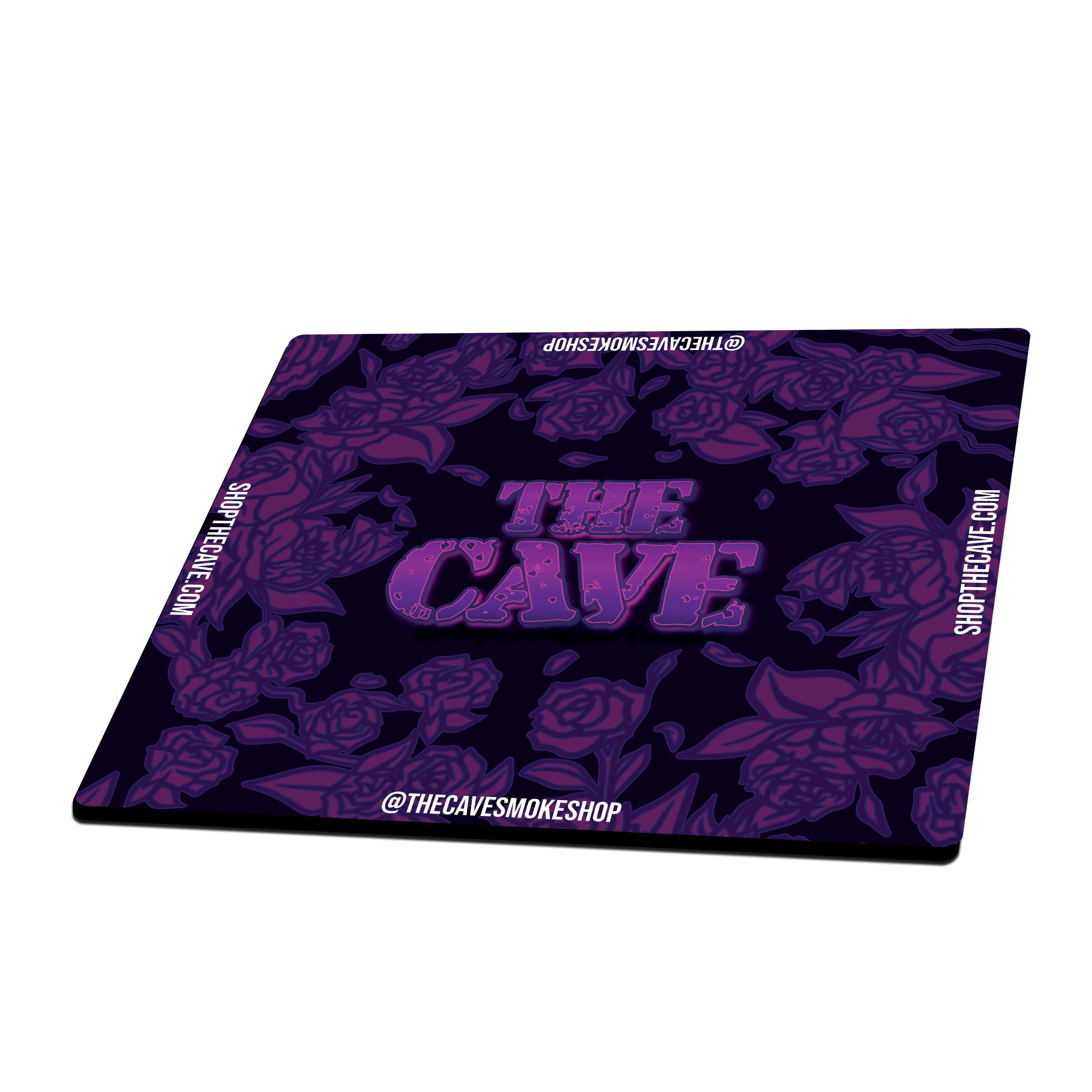 The Cave Smoke Shop - Landing Pad - Small Square - Black Rose