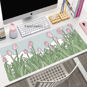 Tulip Fields Large Gaming Desk Mat Mousepad S-XXL