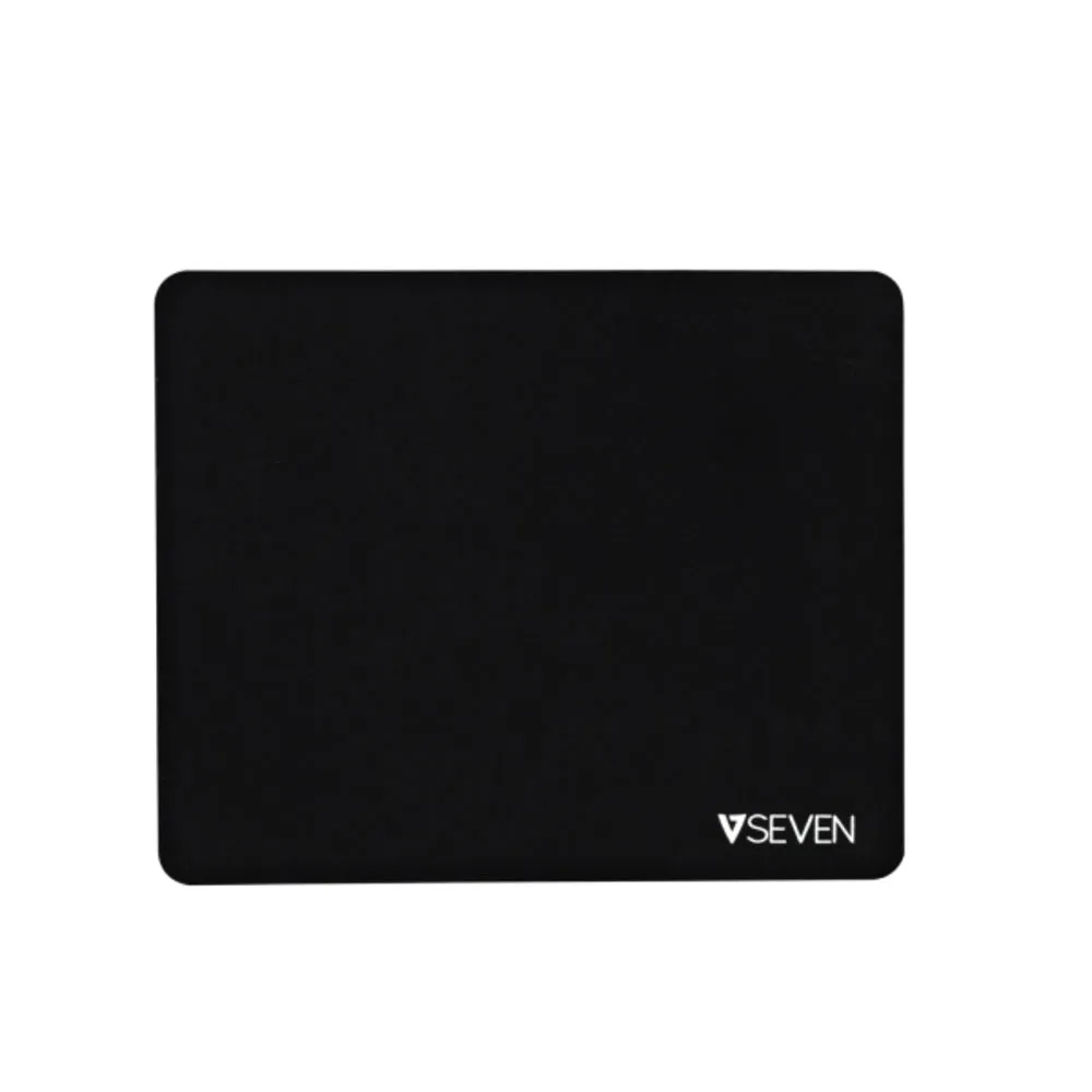 V7 MP02BLK Antimicrobial Mouse Pad - Black, 9x7in (220x180mm)
