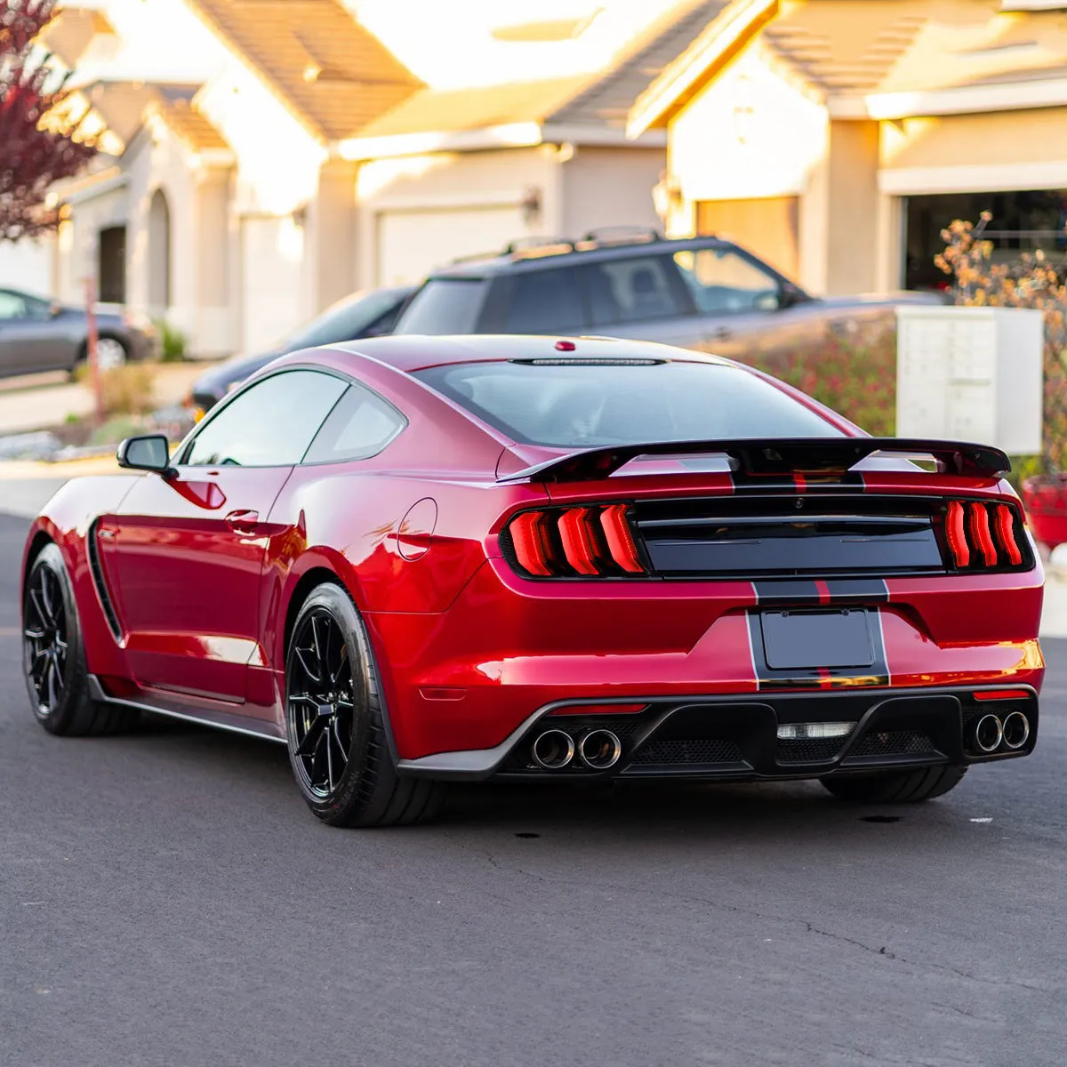 VLAND Full LED Tail Lights For Ford Mustang 2015-2023 with Sequential Turn Signal (5 modes switchable)[E-MARK,DOT.SAE.]