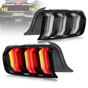 VLAND Full LED Tail Lights For Ford Mustang 2015-2023 with Sequential Turn Signal (5 modes switchable)[E-MARK,DOT.SAE.]