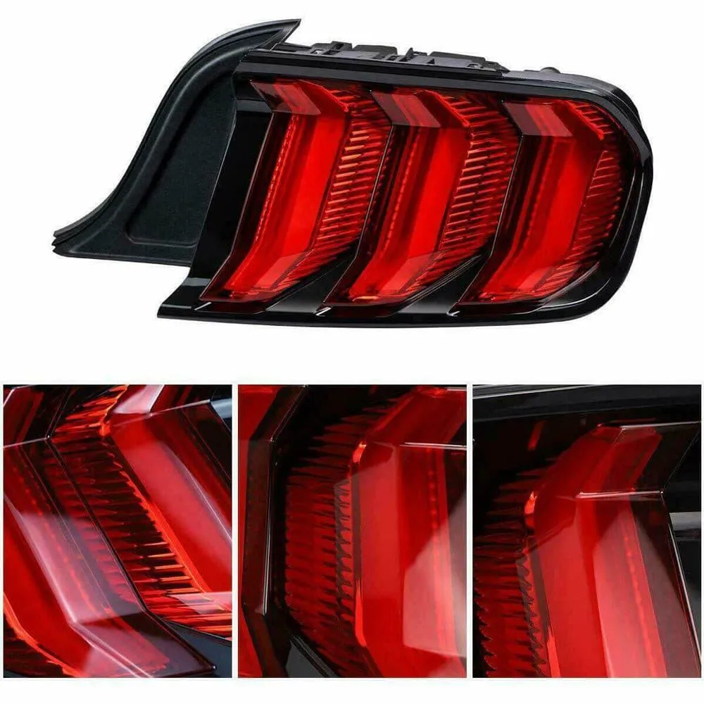 VLAND Full LED Tail Lights For Ford Mustang 2015-2023 with Sequential Turn Signal (5 modes switchable)[E-MARK,DOT.SAE.]