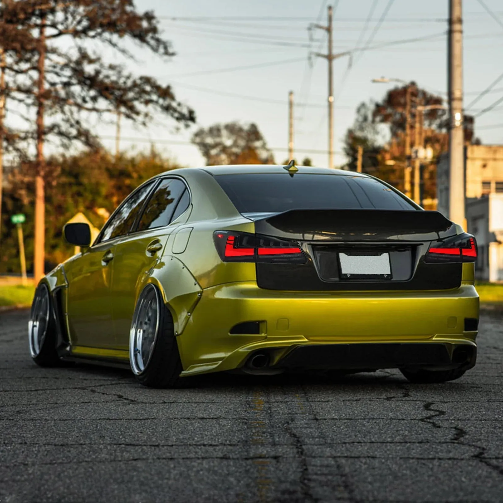 VLAND Headlights and Taillights For Lexus IS250/IS350 2006-2012 ISF 2008-2014 With Blue Breathing Animation