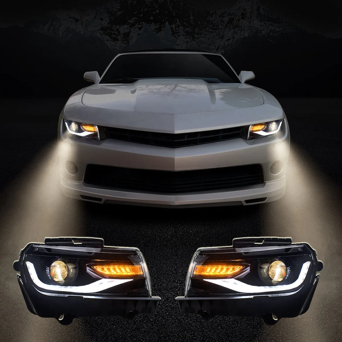 VLAND LED Headlights For Chevy Chevrolet Camaro 2014 2015