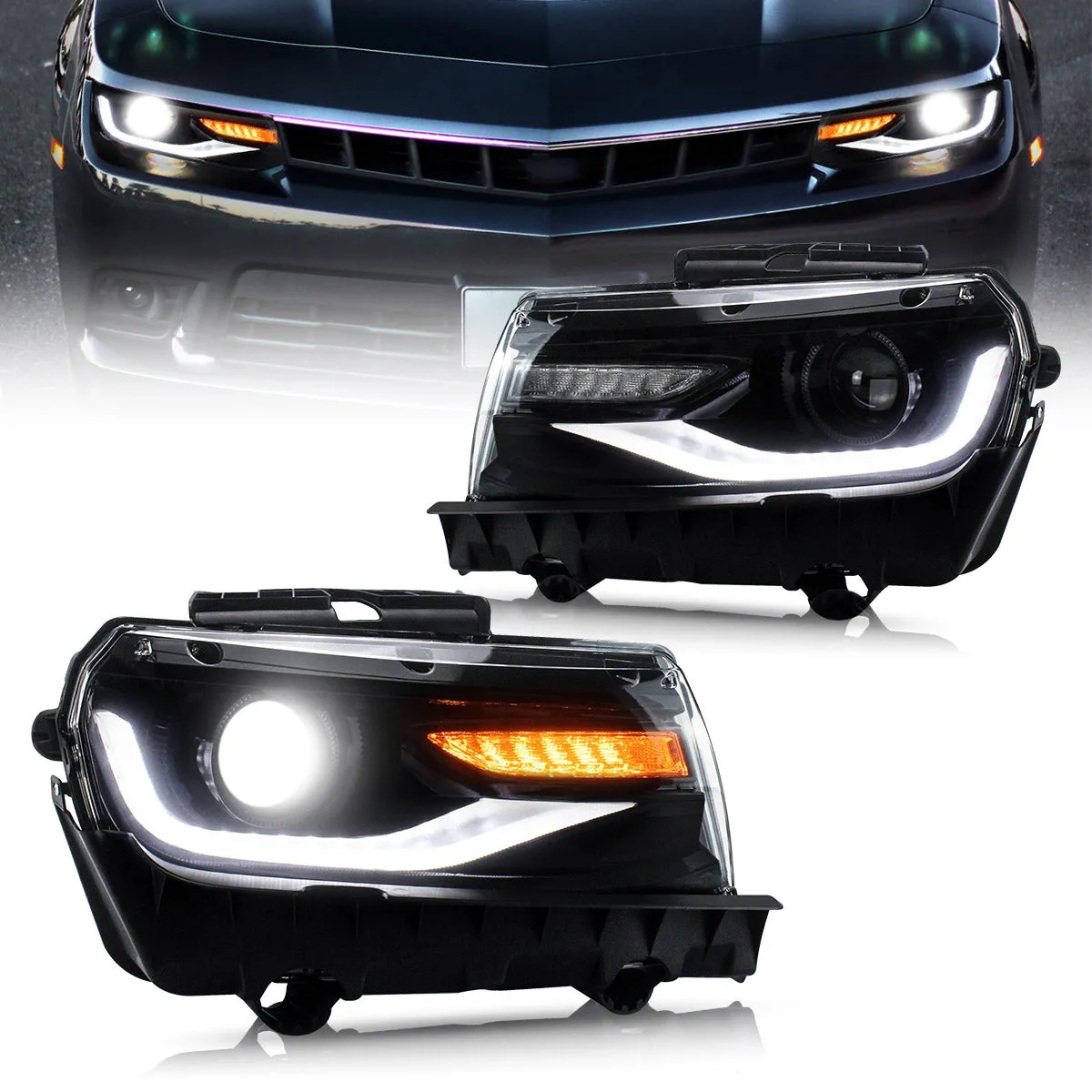 VLAND LED Headlights For Chevy Chevrolet Camaro 2014 2015