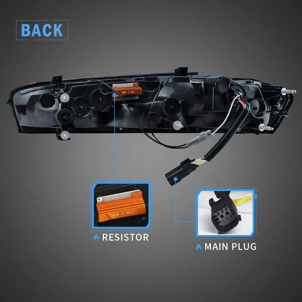 VLAND LED Projector Headlights and Taillights For Chevrolet / Chevy Camaro 6th Gen 2016-2018 [DOT.]