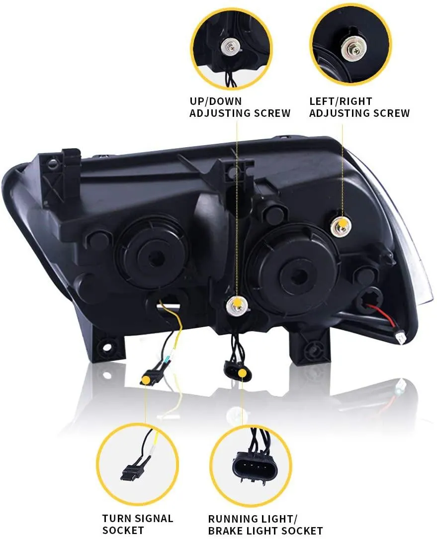 VLAND LED Projector Headlights For Dodge Charger 2011-2014 With Sequential Turn Signals
