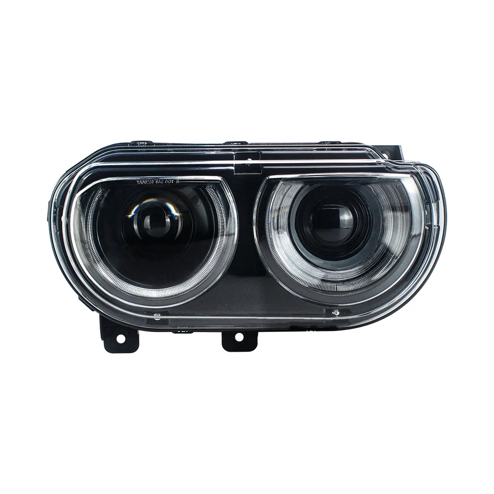 VLAND LED RGB Halo Headlights For Dodge Challenger 2008-2014 with Sequential