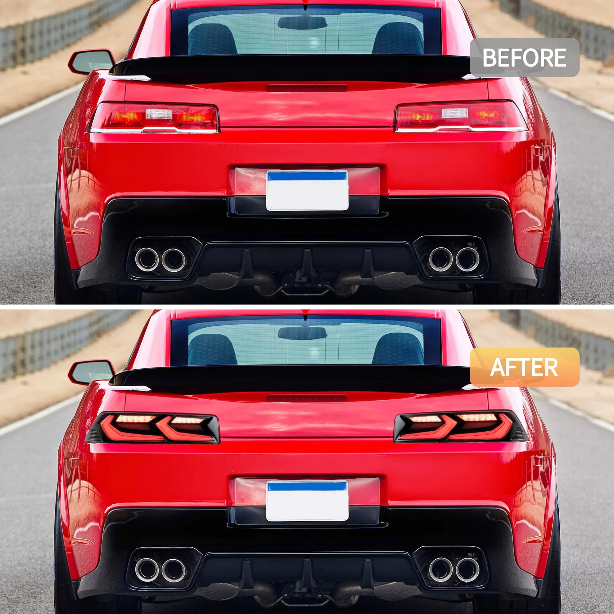 VLAND LED Tail Lights For Chevrolet Camaro 5th Gen Facelift 2014-2015 [DOT. SAE.]