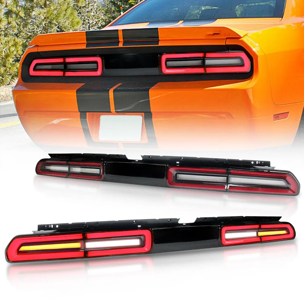 VLAND LED Tail Lights For Dodge Challenger 2008-2014 With Sequential Indicators Turn Signals