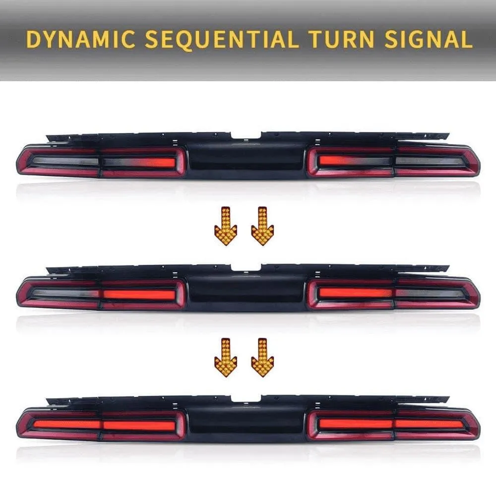 VLAND LED Tail Lights For Dodge Challenger 2008-2014 With Sequential Indicators Turn Signals