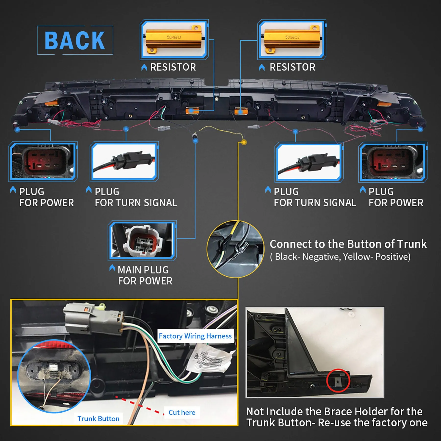 VLAND LED Tail Lights For Dodge Challenger 2008-2014 With Sequential Indicators Turn Signals