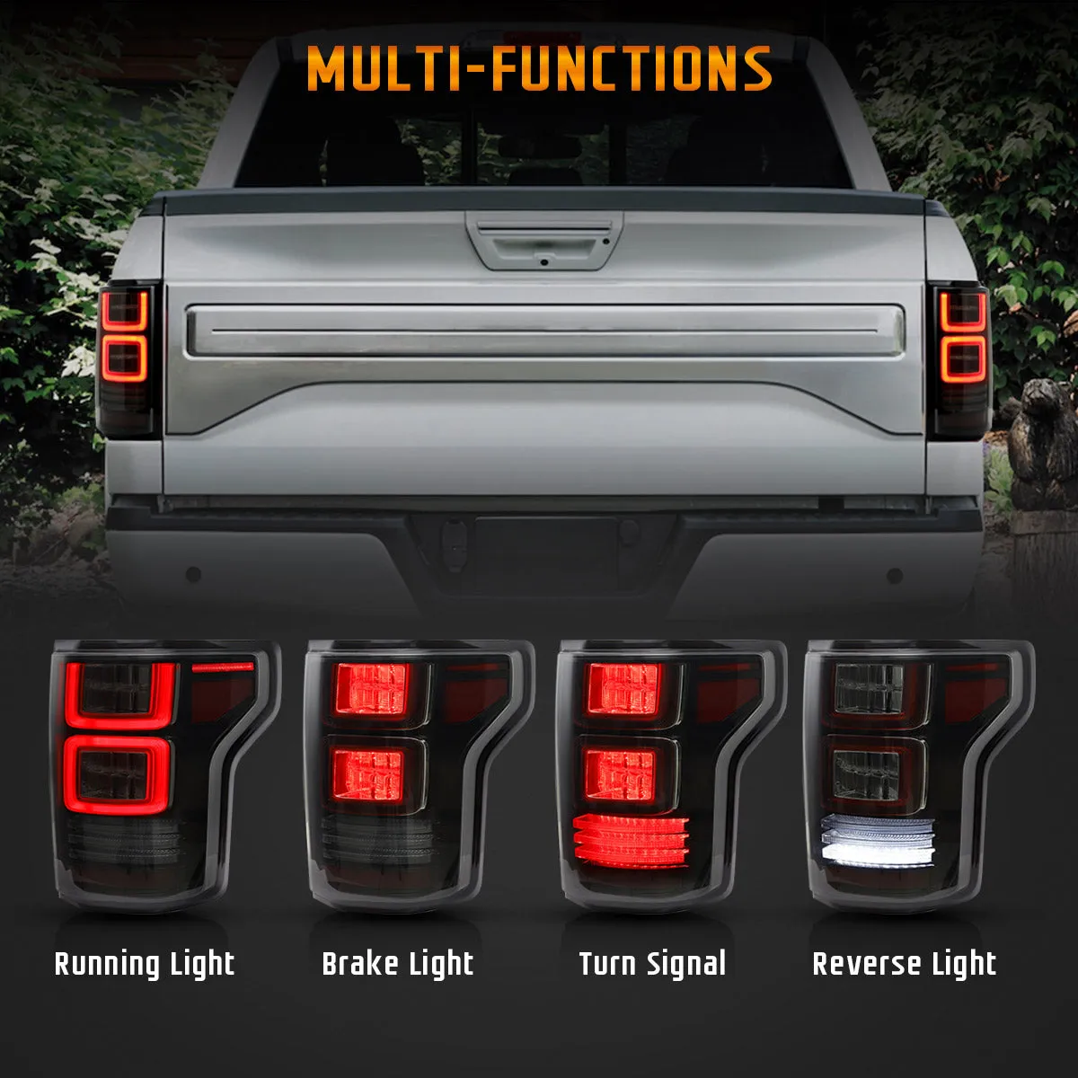 VLAND LED Tail Lights For Ford F150 2015-2020 Rear Lamps [DOT.]
