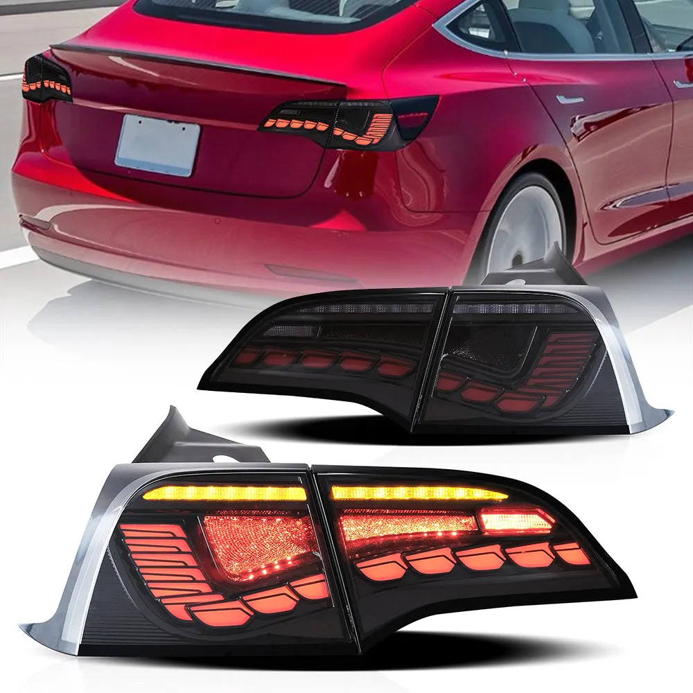 VLAND LED Tail Lights For Tesla Model 3 & Model Y 2017-2023 [DOT.]
