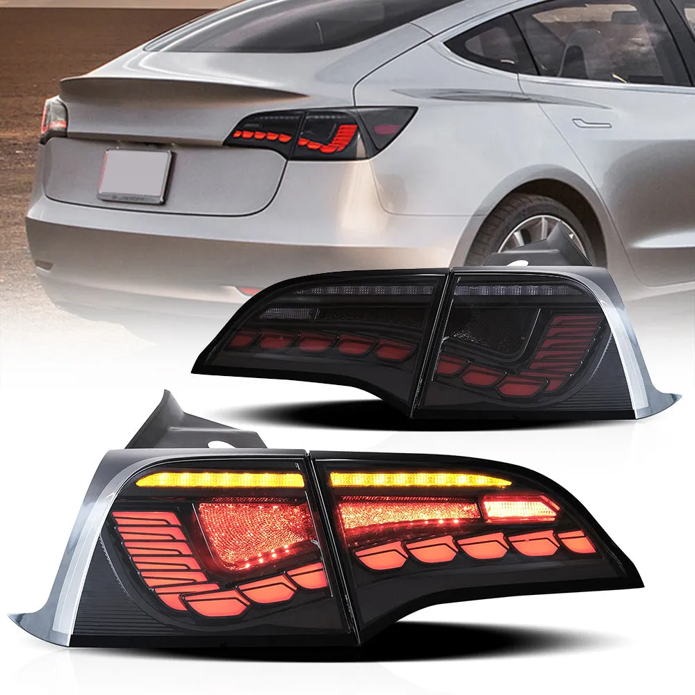 VLAND LED Tail Lights For Tesla Model 3 & Model Y 2017-2023 [DOT.]