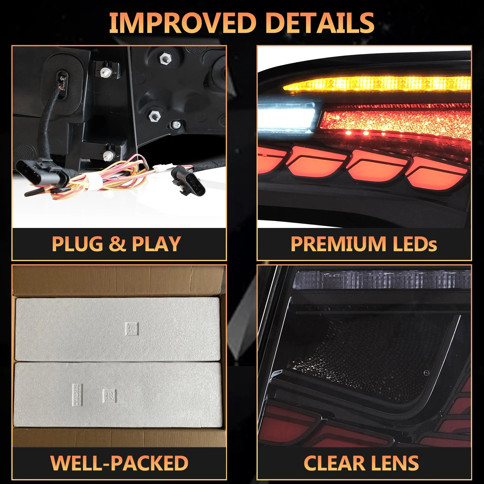 VLAND LED Tail Lights For Tesla Model 3 & Model Y 2017-2023 [DOT.]