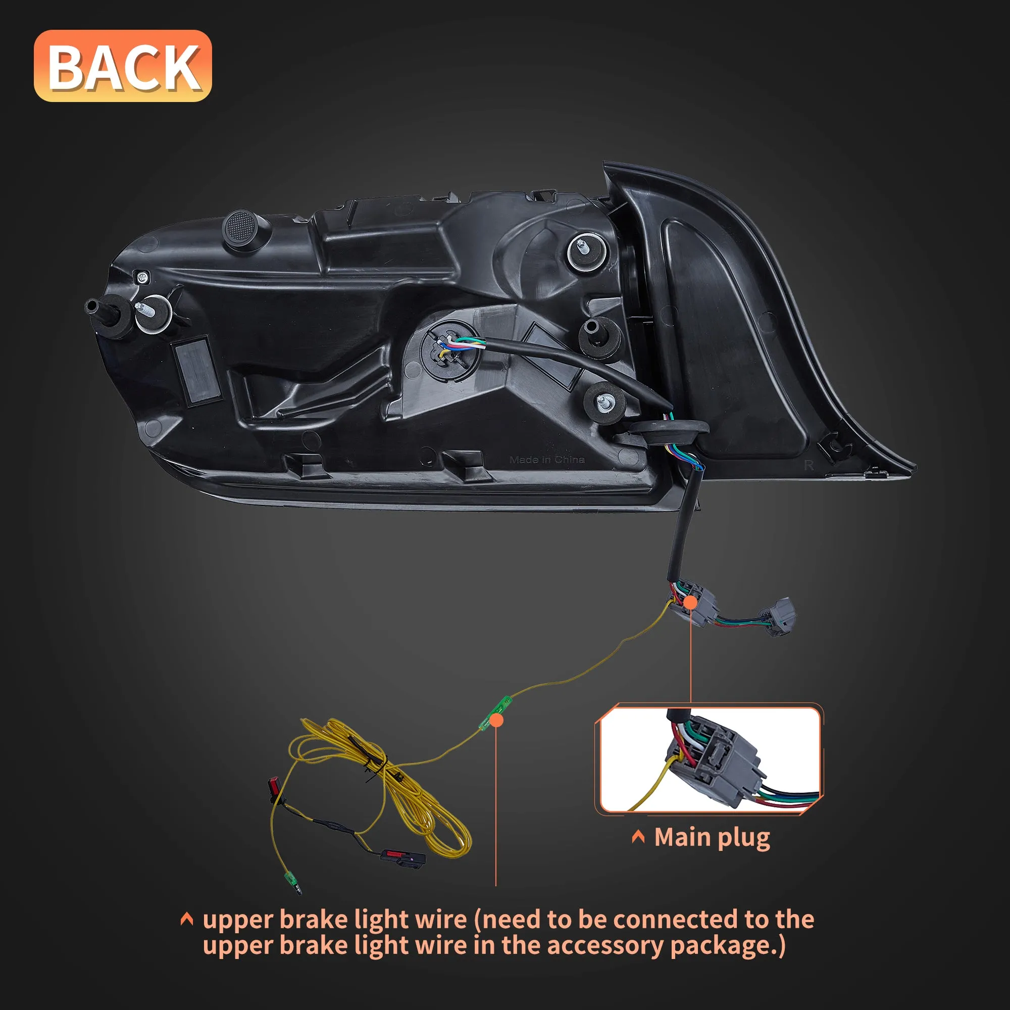 VLAND LED Taillights For Ford Mustang 2015-2023 With 5 Modes & Sequential Turn Signal