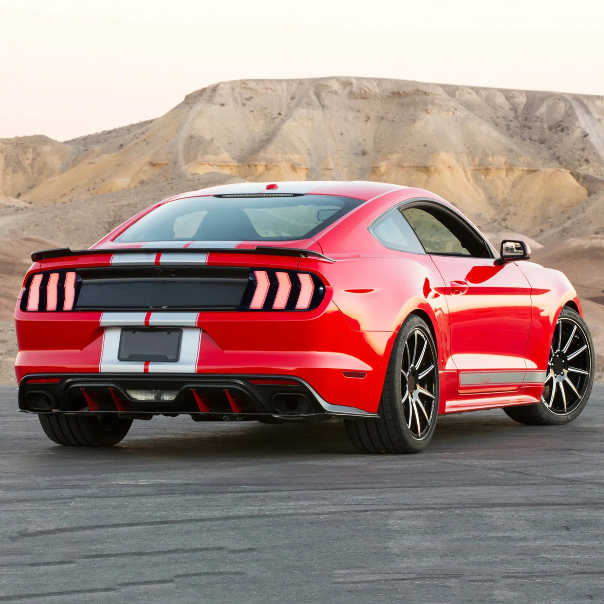 VLAND LED Taillights For Ford Mustang 2015-2023 With 5 Modes & Sequential Turn Signal