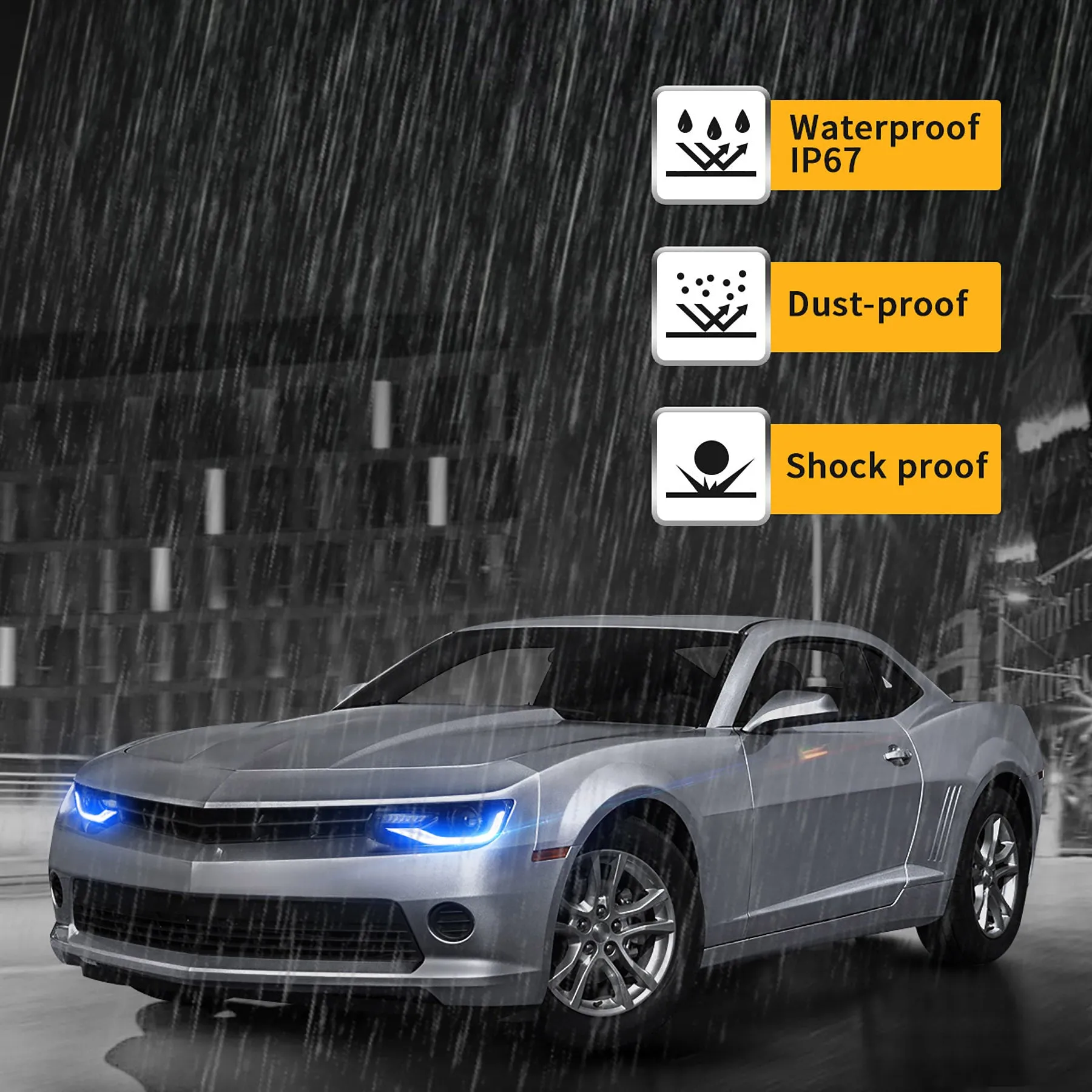 VLAND RGB Dual Beam Headlights For Chevrolet Camaro 5th Gen 2014 2015