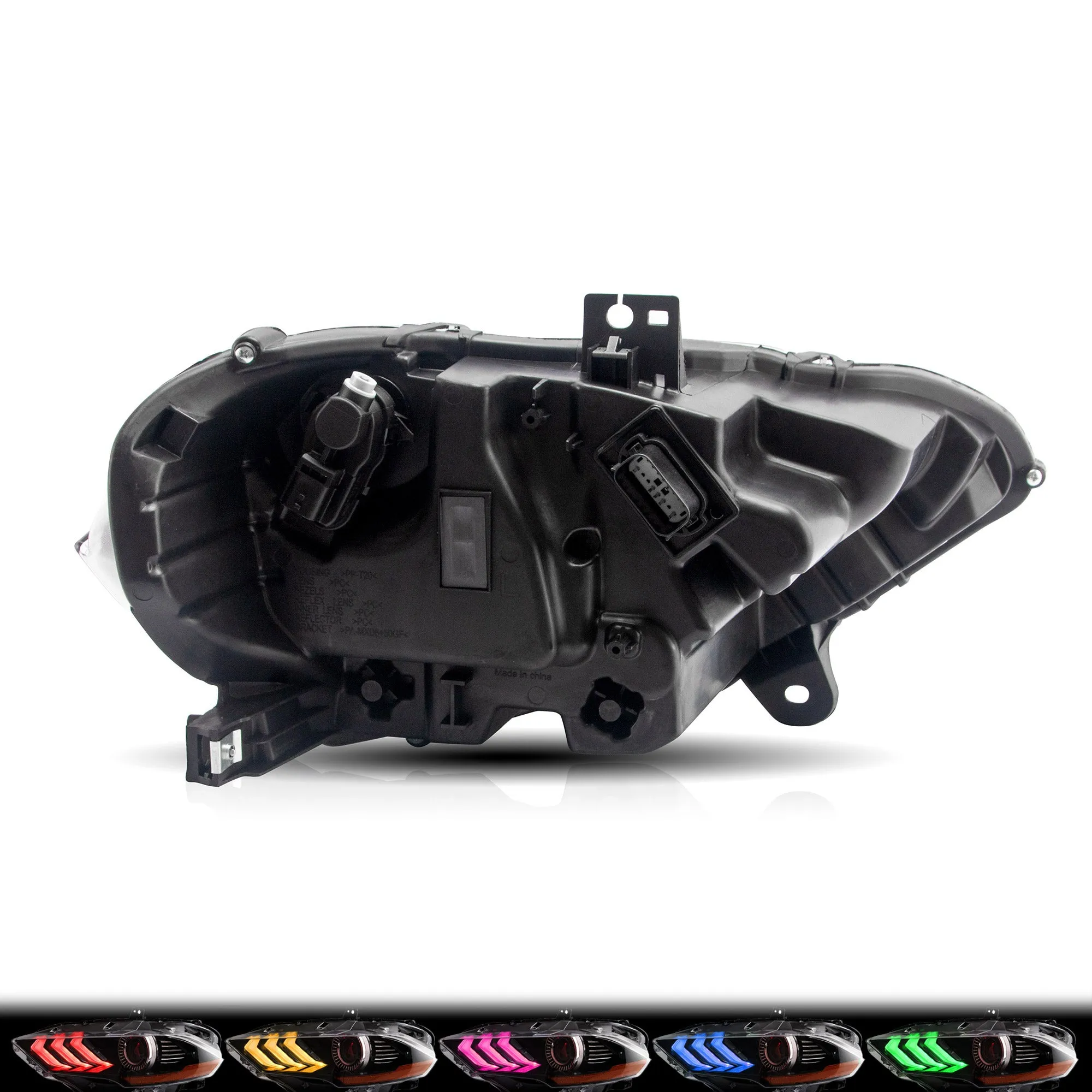 VLAND RGB Projector Headlights For Ford Mustang (Sixth Generation) [S550] 2018-2023