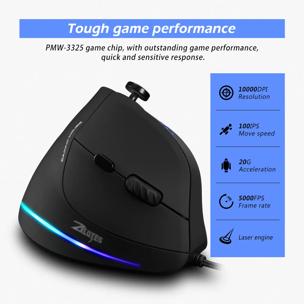 Zelotes C-18 Wired Gaming Mouse - 11 Programmable Buttons