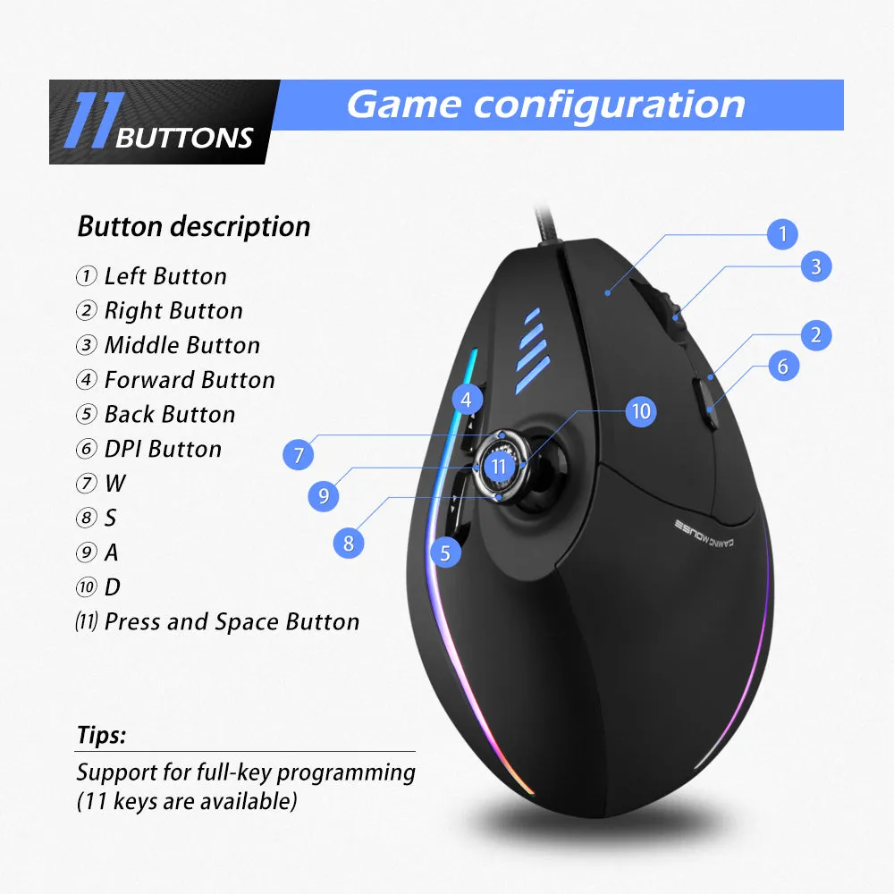 Zelotes C-18 Wired Gaming Mouse - 11 Programmable Buttons
