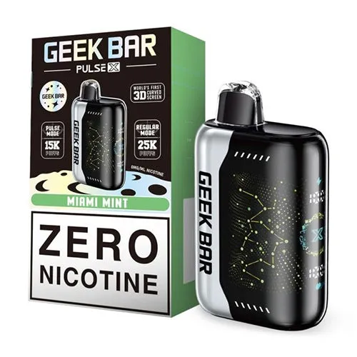 Zero Nicotine Miami Mint Geek Bar Pulse X